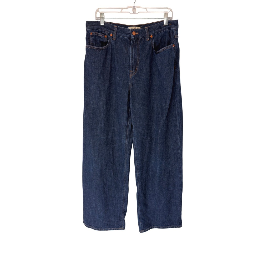 Madewell The Perfect Vintage Wide-Leg Jean Softdrape Dark Wash Denim Size 30